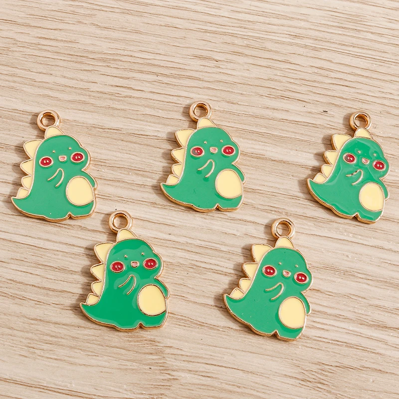 10 Stück Cartoon-Tier-Charms für die Schmuckherstellung, Emaille, Panda, Kaninchen, Katze, Hund, Elefant, Charms-Anhänger für Halsketten, Ohrringe, Geschenk – Detail 35