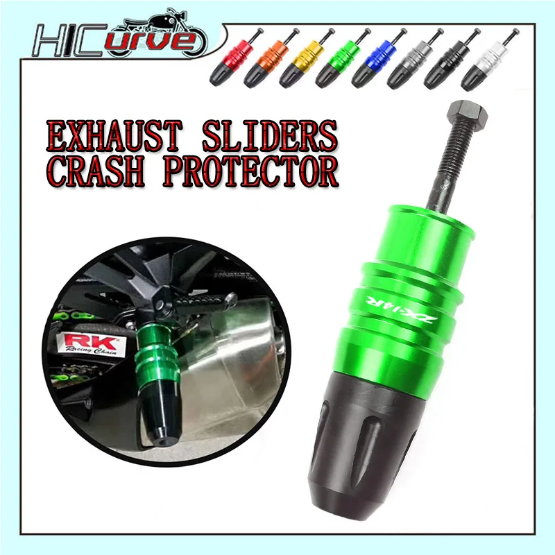 Almohadillas de protección contra choques, deslizadores de escape, Protector de Marco CNC para motocicleta NINJA ZZR1400 ZX14R ZZR 1400 ZX-14R