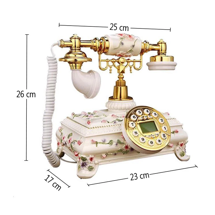 Retro Vintage rilievo Antique Telephones European resin Handmade phone Telephone Landline fixed For Home Office hotel