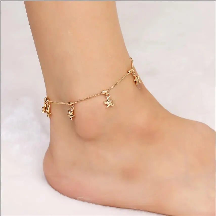 New Shell Beads Starfish Anklets for Women Beach Anklet Leg Bracelet Handmade Bohemian Foot Chain Boho Jewelry Sandals S1937