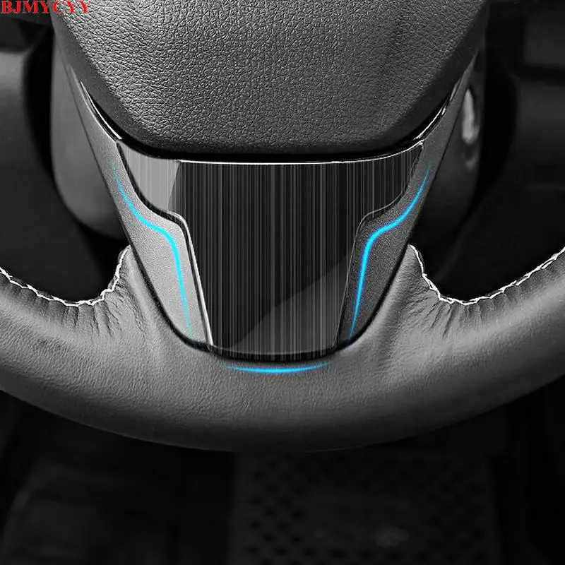 

BJMYCYY Stainless steel decorative patch for car steering wheel For HONDA CRV CR-V 2017 2018 Auto accessories