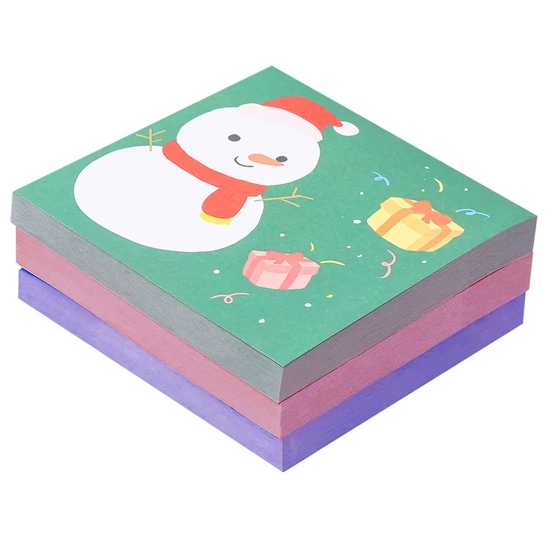 50 sheets Merry Christmas Memo Pad cute snowman Message Notes Decorative Notepad Note paper Memo Stationery Office Supplies