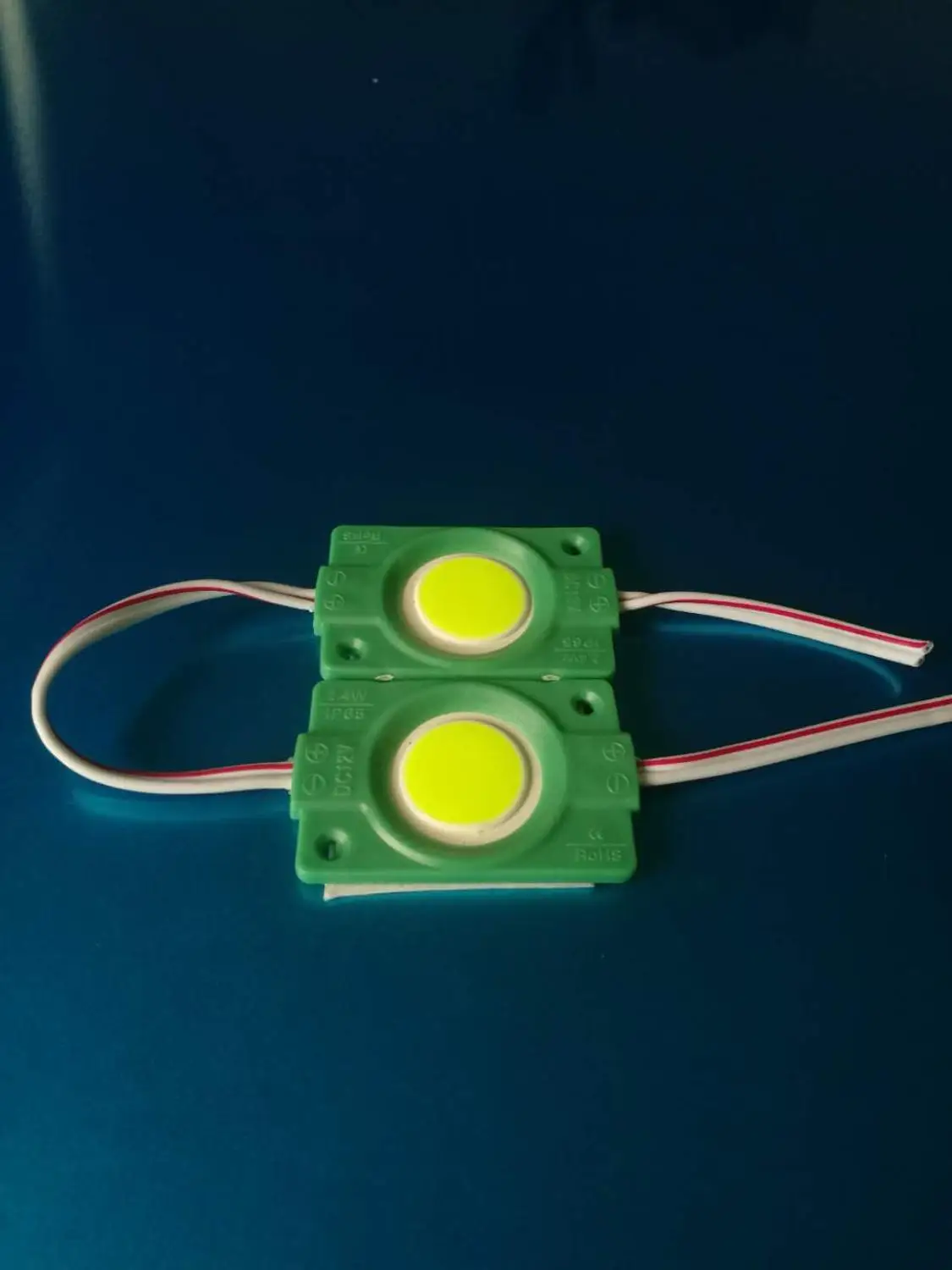 60PCS Led Module 12V  IP65 Listed White-6500K Warm White  Red Yellow  Green Waterproof Injection COB Led Module Advertising Sign
