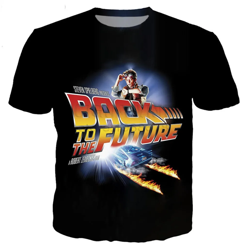 New Arrive Popular Classical Back to the Future T Shirt Men Women 3D Printed Novelty Summer Tops