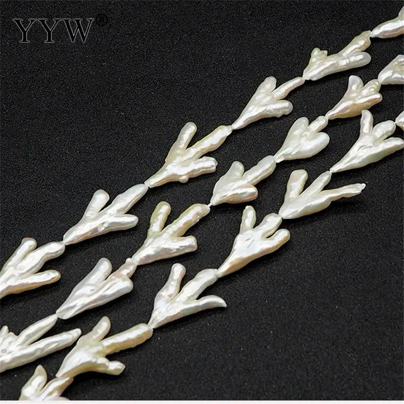 

10pcs/Strand 28-42mm Natural Freshwater Pearl Beads Baroque White Pearl Beads For Diy Necklace Bracelat Jewelry Making Finding