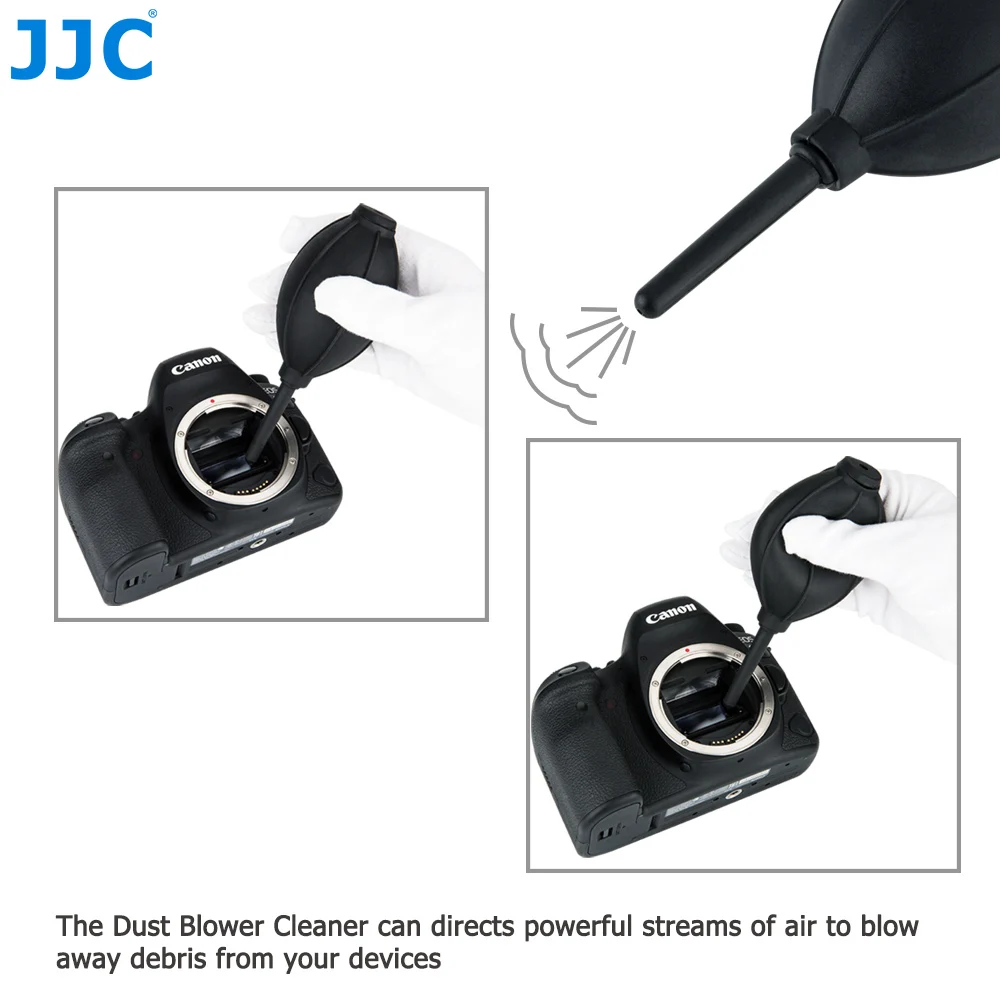 JJC Camera Lens Screen Cleaner Dust Air Blower for Canon 6d 80d/Nikon D90 D5300 D5500 D3400/Sony A6000 A7 DSLR Sensor Cleaning