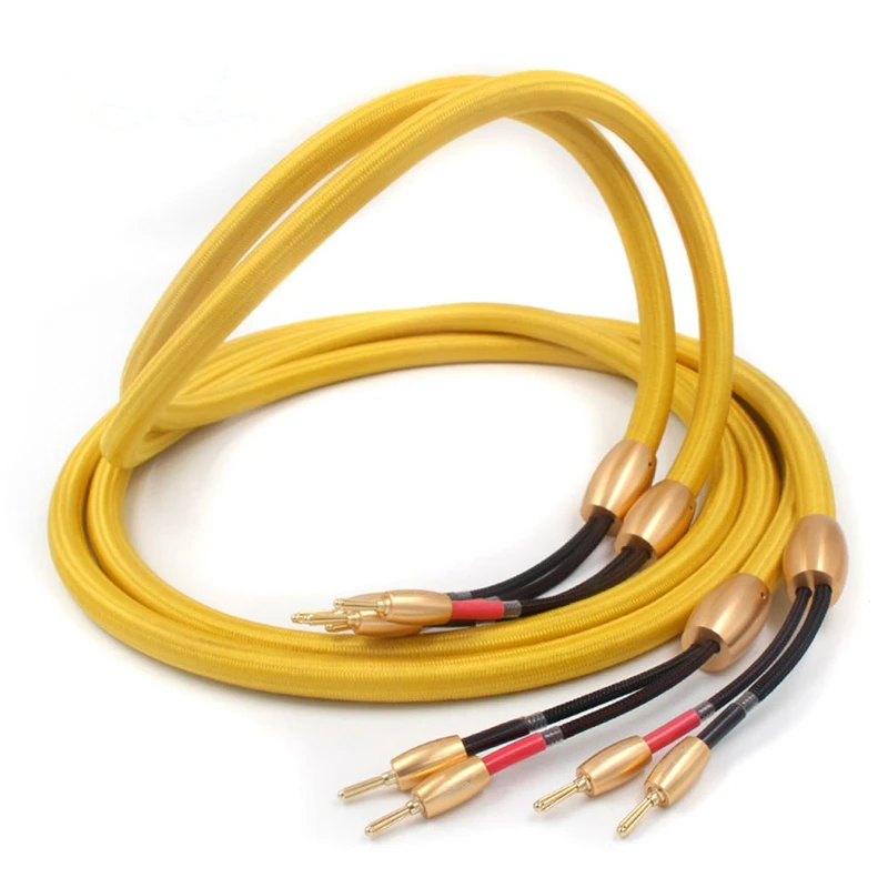 Hi-end Accuphase Speaker Cable HiFi Audio Line with 24k Gold Plated Banana Plug