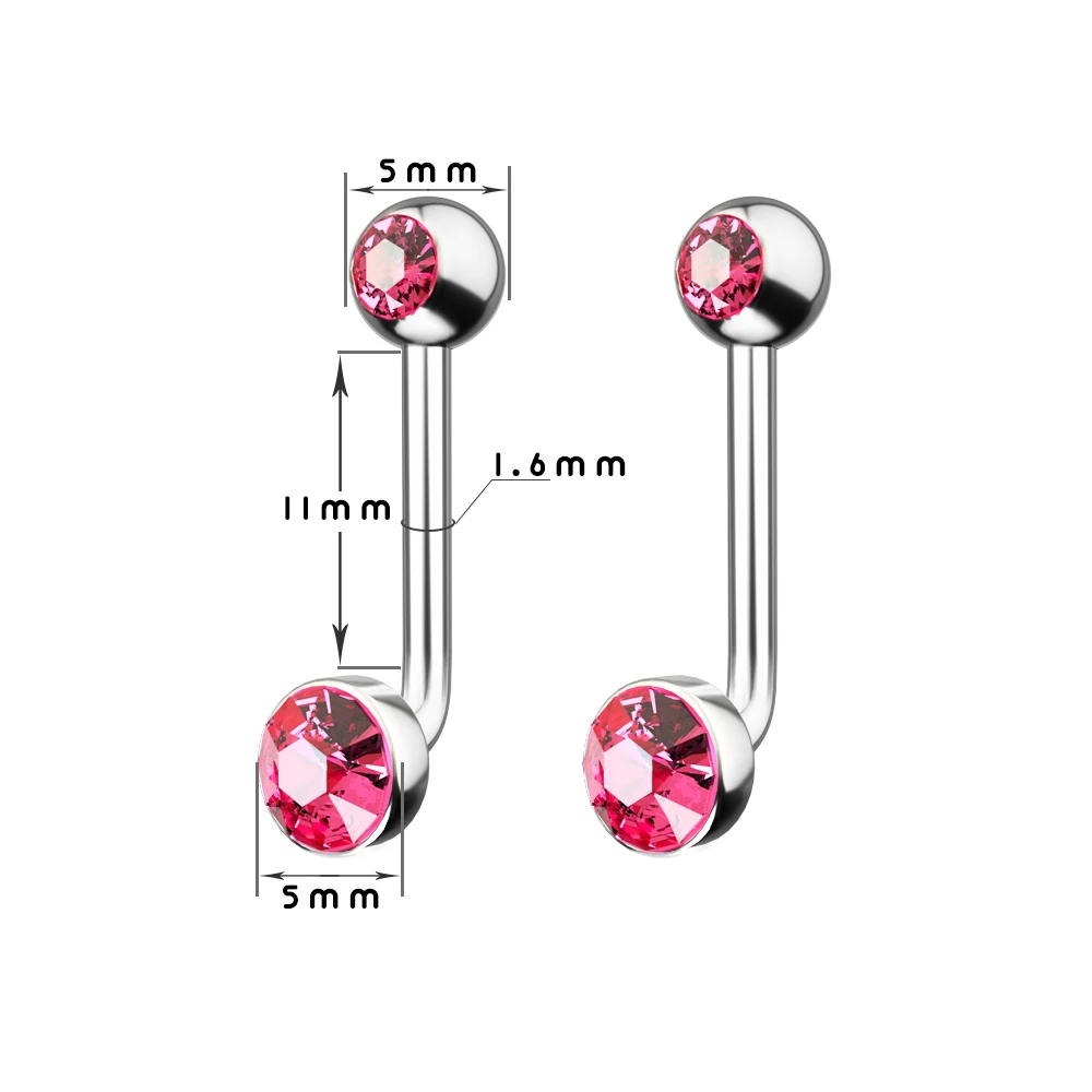 1PC Titanium Christina Vertical Hood Piercings Round Lip Belly Navel Rings Sexy Shinny Vagina Genital VCH Eyebrow Body Jewelry