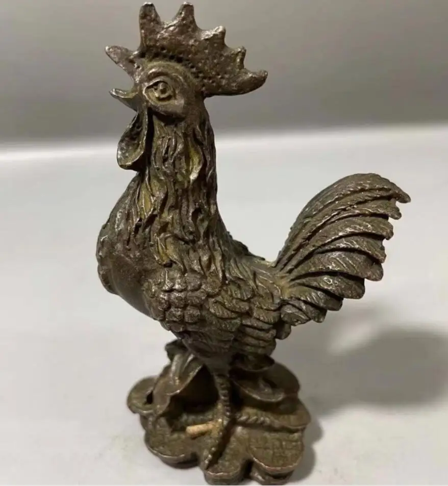 Archaize brass recruit wealth rooster desktop decoration small crafts statue