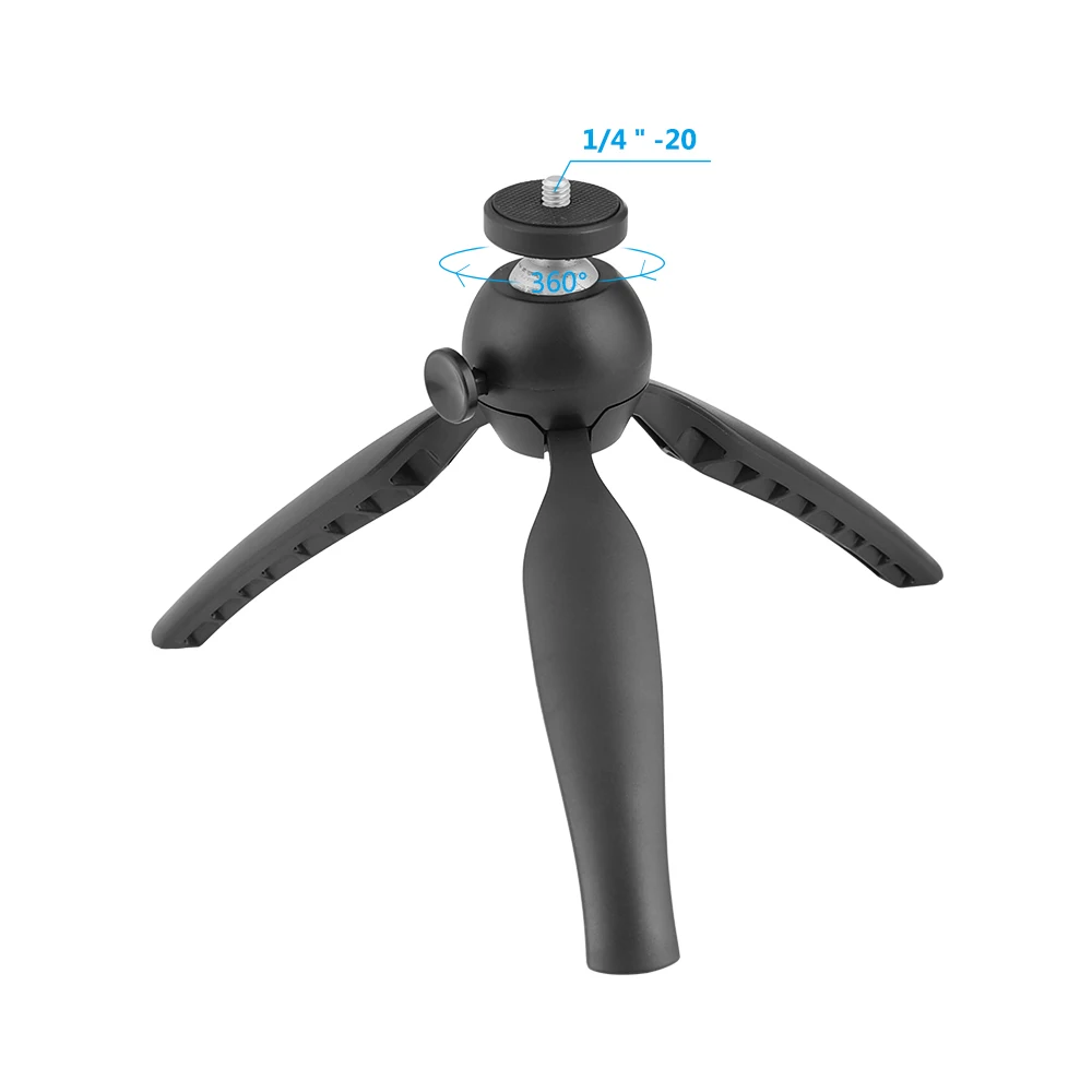 HDRiG 미니 삼각대 탁상용 스탠드 360 회전식 헤드 삼각대 스마트 폰 카메라 아이폰 안드로이드