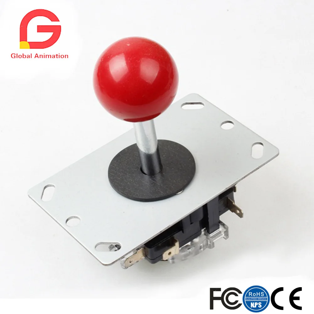 Copy Sanwa Joystick with Micro Switch for Game Machine, Multi Color, Red, Pink, Yellow, Green, Blue, White, Black,