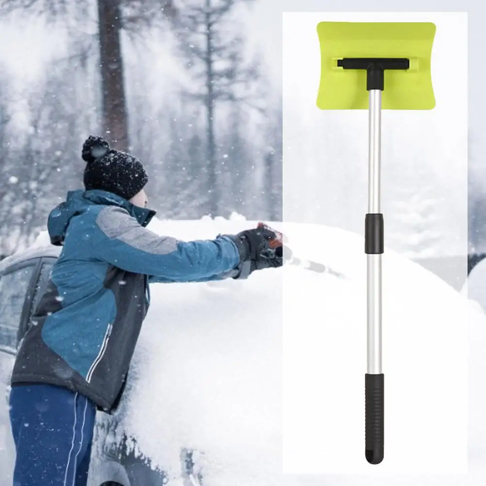 

180 Degree Rotating Telescopic Snow Scraper Car Nonslip Removal Extendable Etractable Shovel Windshield Ice Scraper Snow Brush