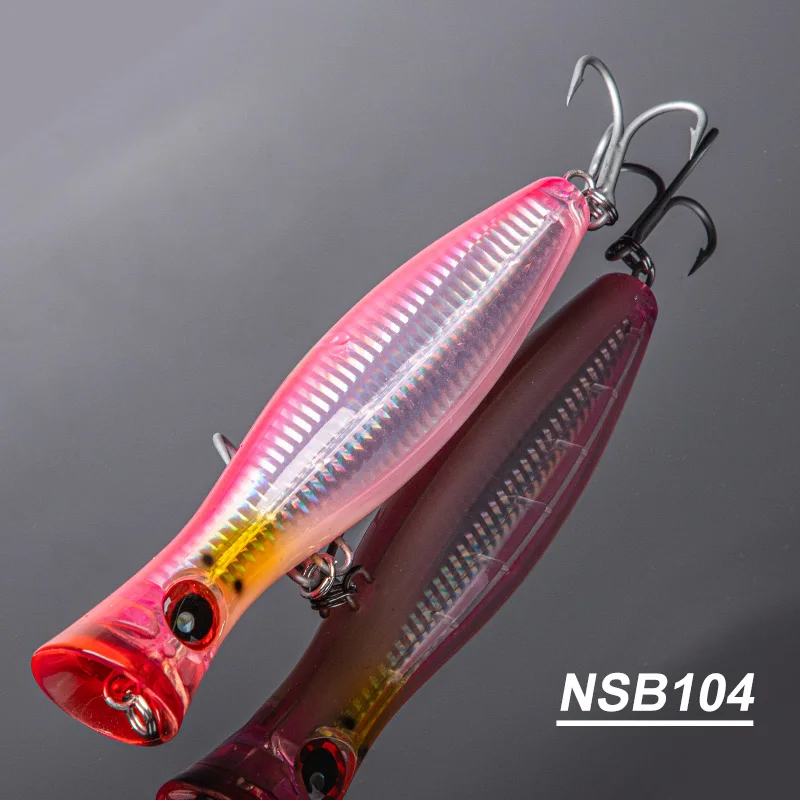 Noeby Popper Angelköder, 12 cm, 43 g, 16 cm, 78 g, 20 cm, 150 g, schwimmender Salzwasser-Wobbler, künstlicher harter Köder für GT-Angelköder