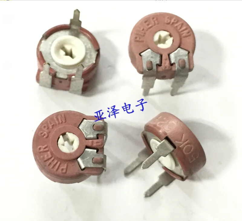 2pcs Imported original Spanish piher trimmer potentiometer pt10-50k horizontal adjustable resistance arrow hole