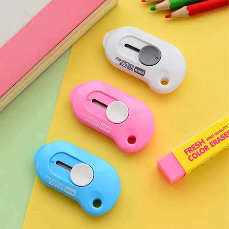 3 pcs/lot New Creative lovely simple utility Small knife Students stationery Portable hand paper knife office school supplies