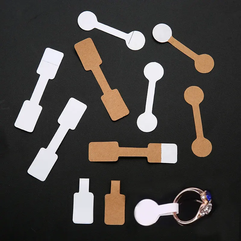 

100pcs Paper Small Price Tags Stickers For Ring Necklace Bracelet Blank Price Labels Display Jewelry Packaging Making Supplies