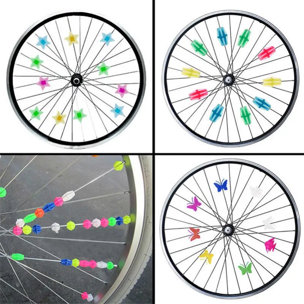 Luminous Plastic Clip Wheel Spoke Bead Decoration for Children Bicycle Bike катафоты для велосипеда  Spoke спицы для велосипеда