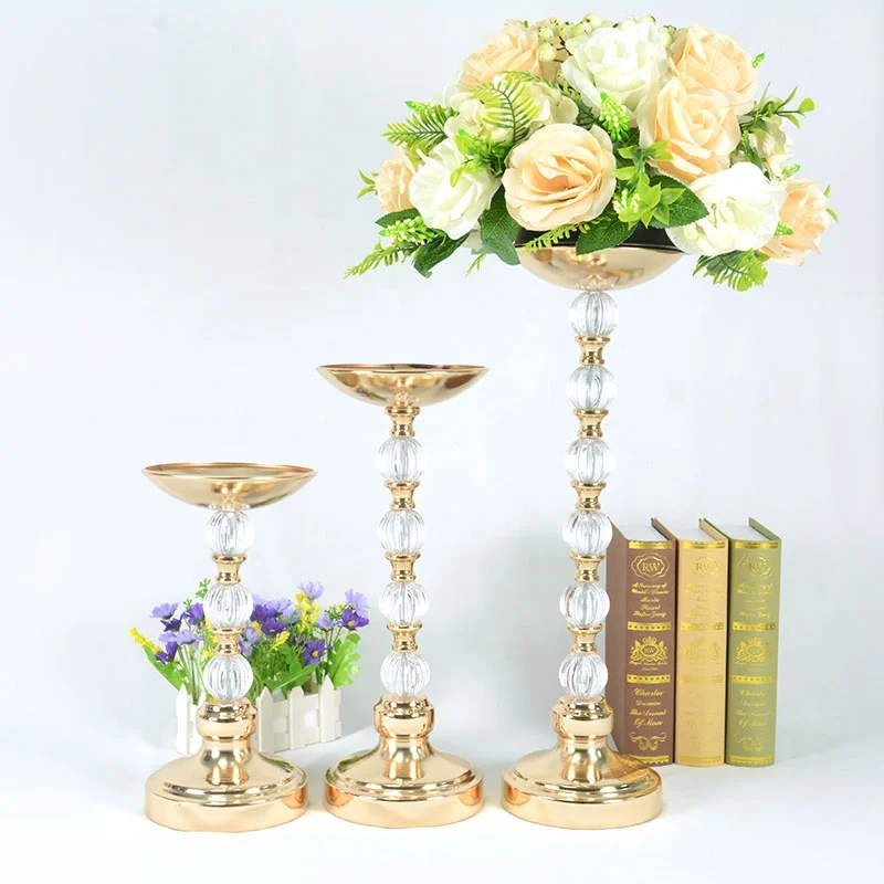 

New 12pcs)Wedding Centerpieces candle holder wedding flower stand gold metal candelabra for wedding table decoration senyu1444