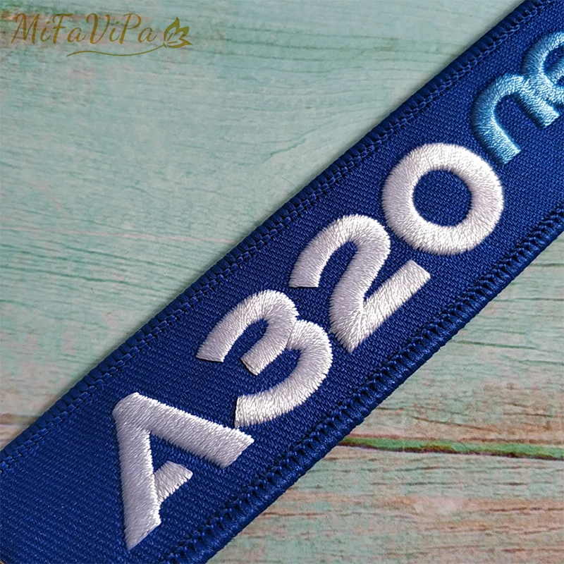 MiFaViPa Fashion Trinket AIRBUS Gift Aviation Keychain Aircraft Key Chain with 1 PC Metal Plane Embroidery A320 NEO Key Chains view 4