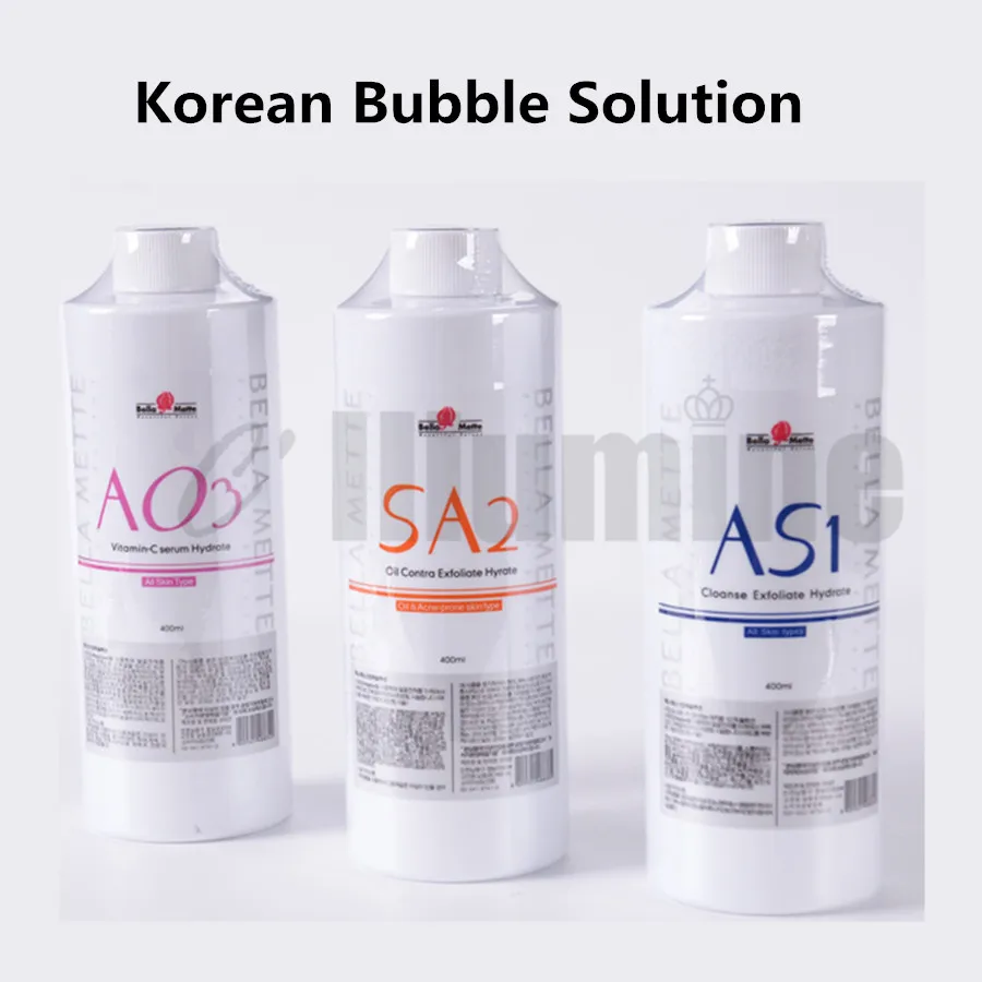 SET Bubble Solution Management Equipment Water Oxygen Essence Clean Black Water AS1 + SA2+AO3 400ml/bottle