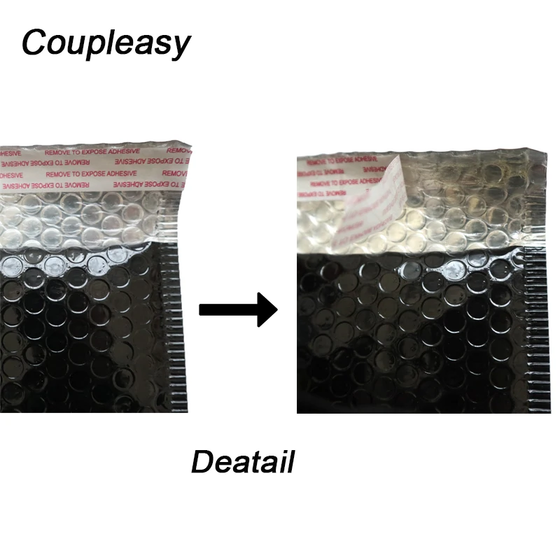 30 pçs 7 tamanho brilhante preto bolha envelope saco de correio de embalagem à prova dwaterproof água auto selo adesivo bolha mailer acolchoado saco de transporte