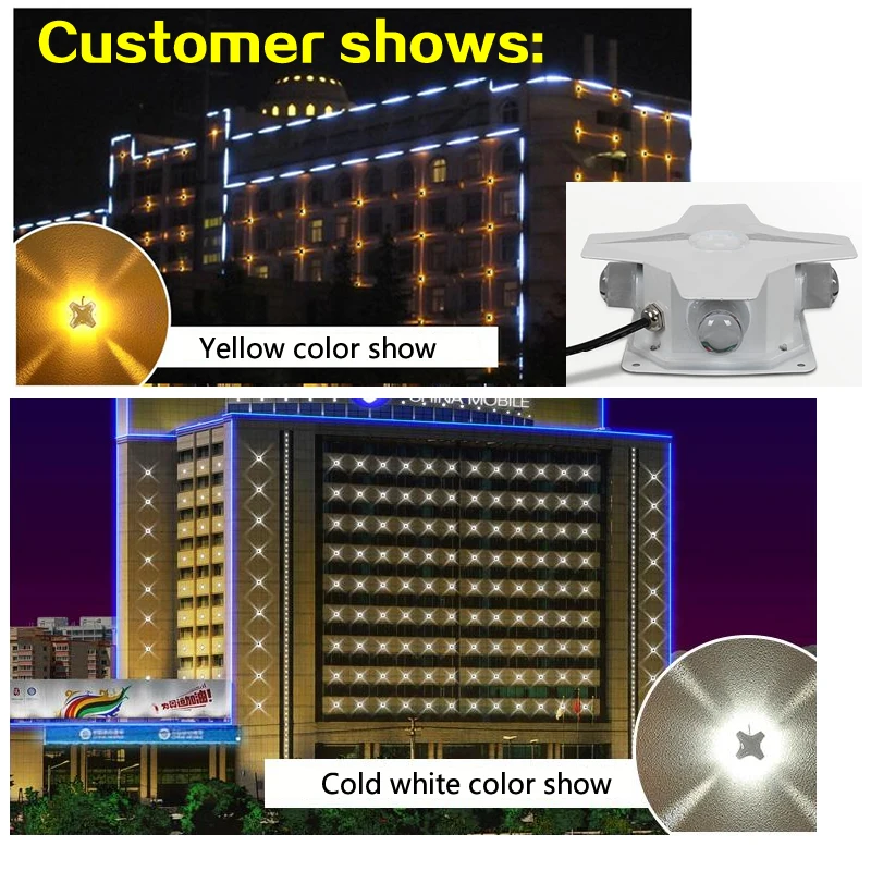 LED Cross Star Lighting Outdoor Wall Light Lamps Colorful RGB Point Light Source Waterproof 220V 12W