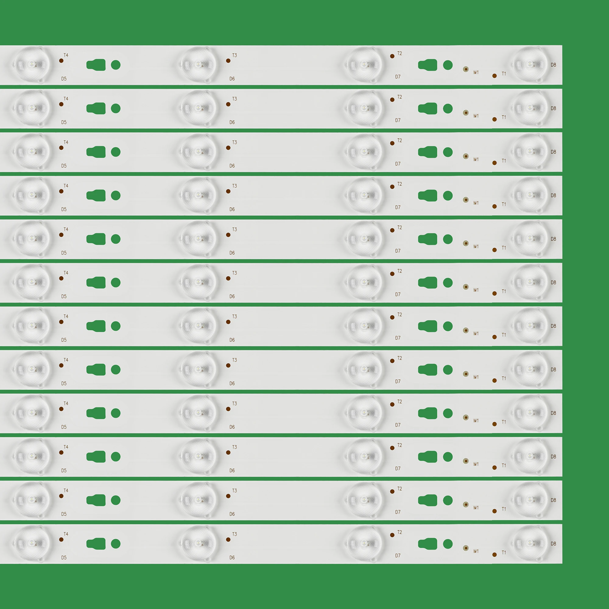 Imagem -02 - Faixa de Luz de Fundo Led Embutida para Jvc Lt55a73 Refletor a b 30355008207 Novo 12 Pcs 8led 553 mm