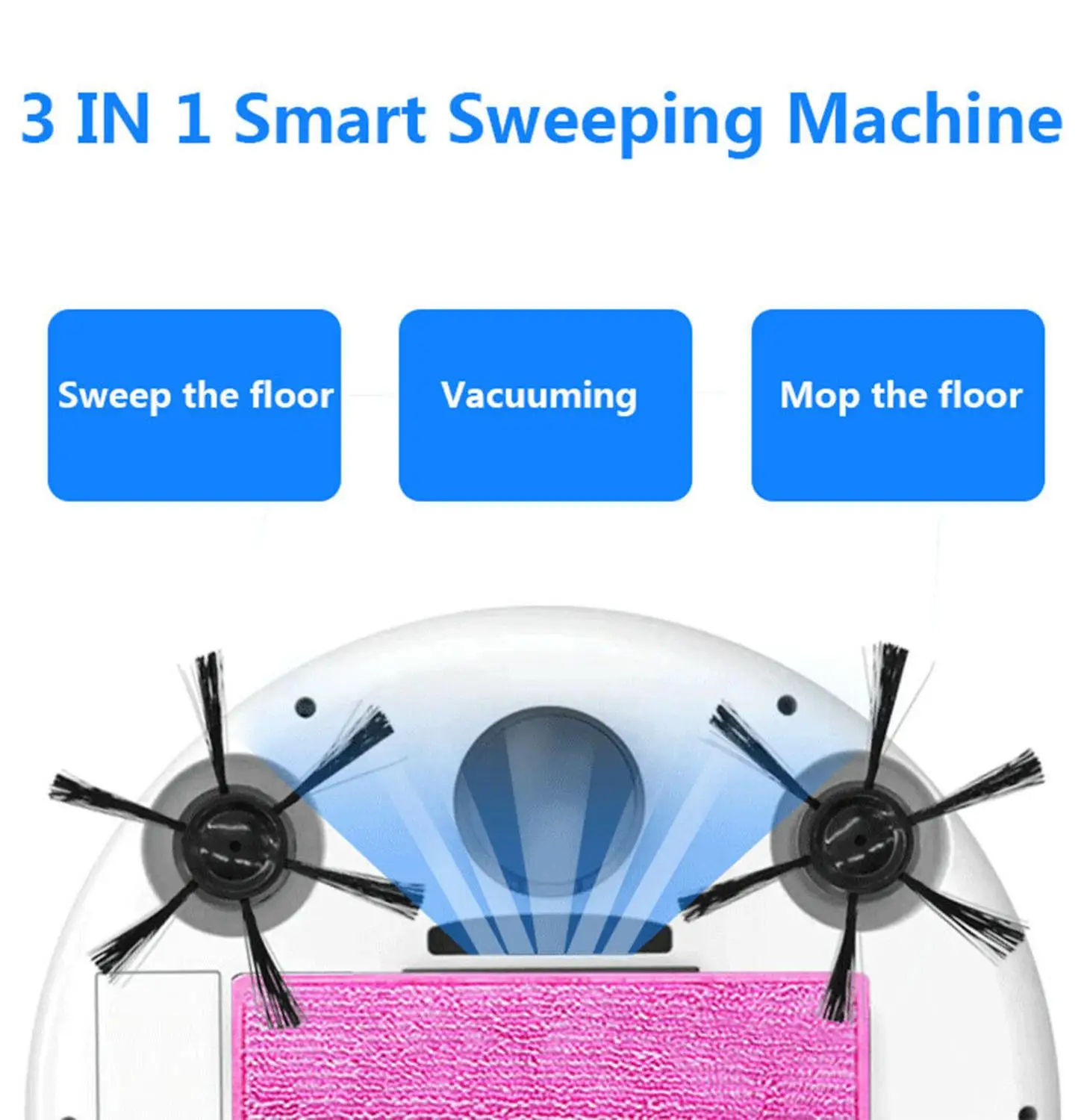 1800Pa Robot Vacuum Cleaner 3-In-1 Smart Sweeping Robot Dry Wet  Smart Floor Cleaner Wireless Cleaner Home Appliance