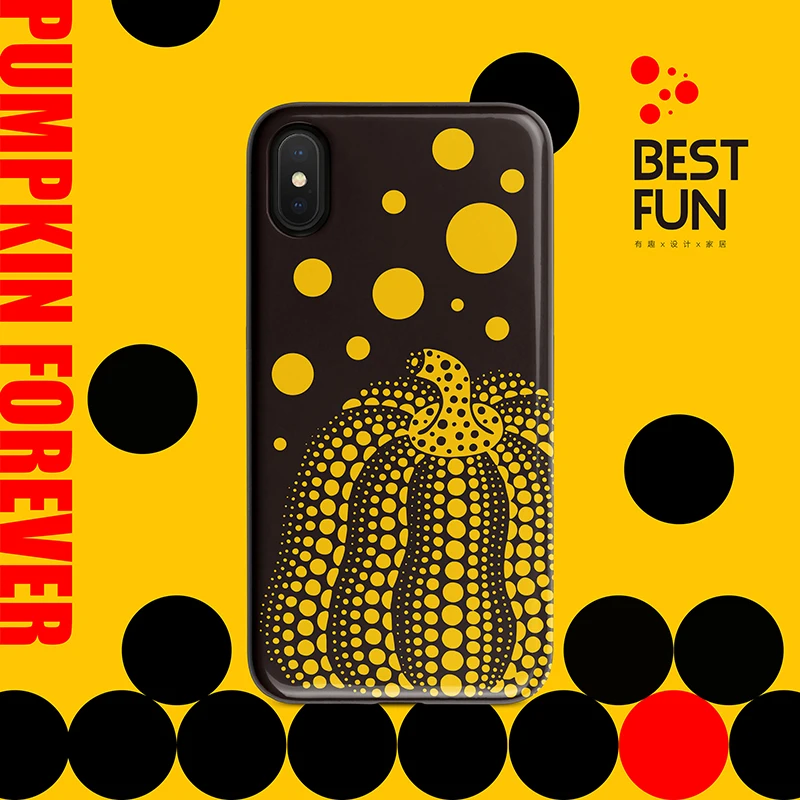 Yayoi Kusama Phone Case Luxury Brand Design for iphone15Promax 13 12 Mini Pumpkin Polka Dot Art Back Cover