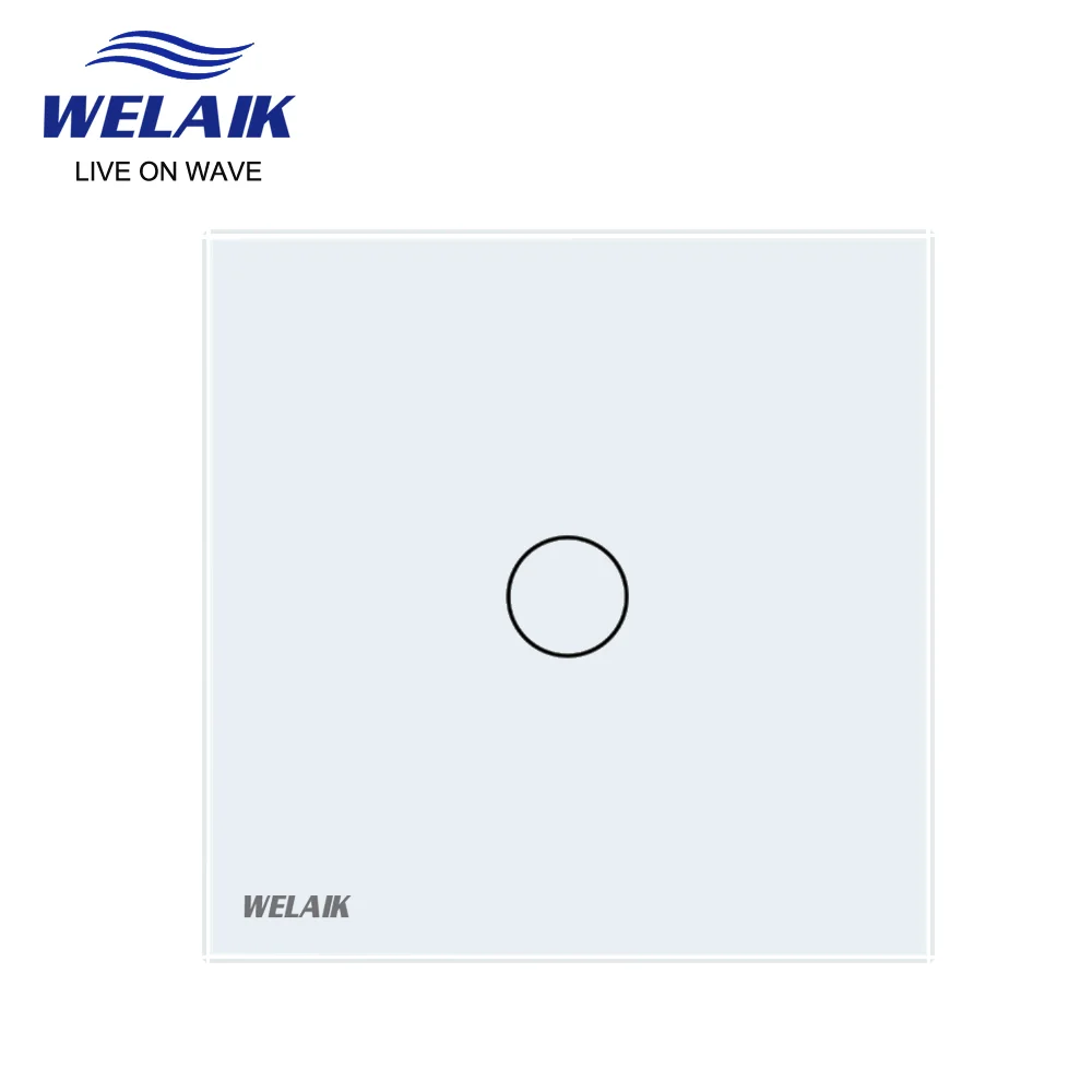 WELAIK EU 80*80mm 1Gang Glass Panel Only(Not Touch Switch) A191W1