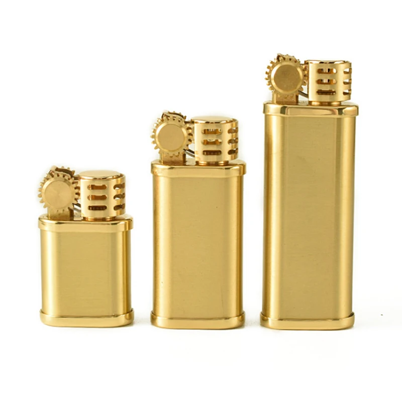 

Retro Flame Copper Kerosene Oil Lighter Mini Metal Fire Refillable Cigarette Cigar gasoline petro Lighters Men Gadget