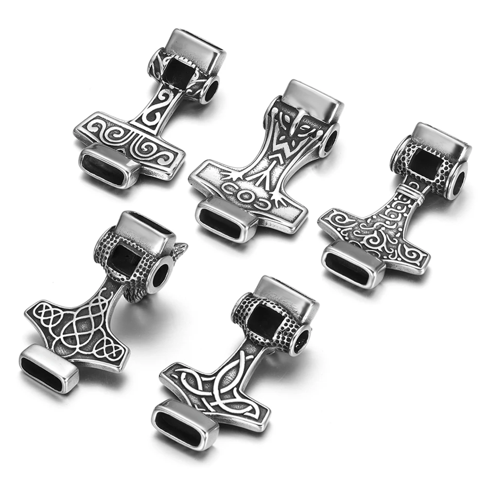 Stainless Steel Viking Axe Connector Hole 12*4mm for DIY Charms Bracelet Connect Findings Men Jewelry Making Accessories