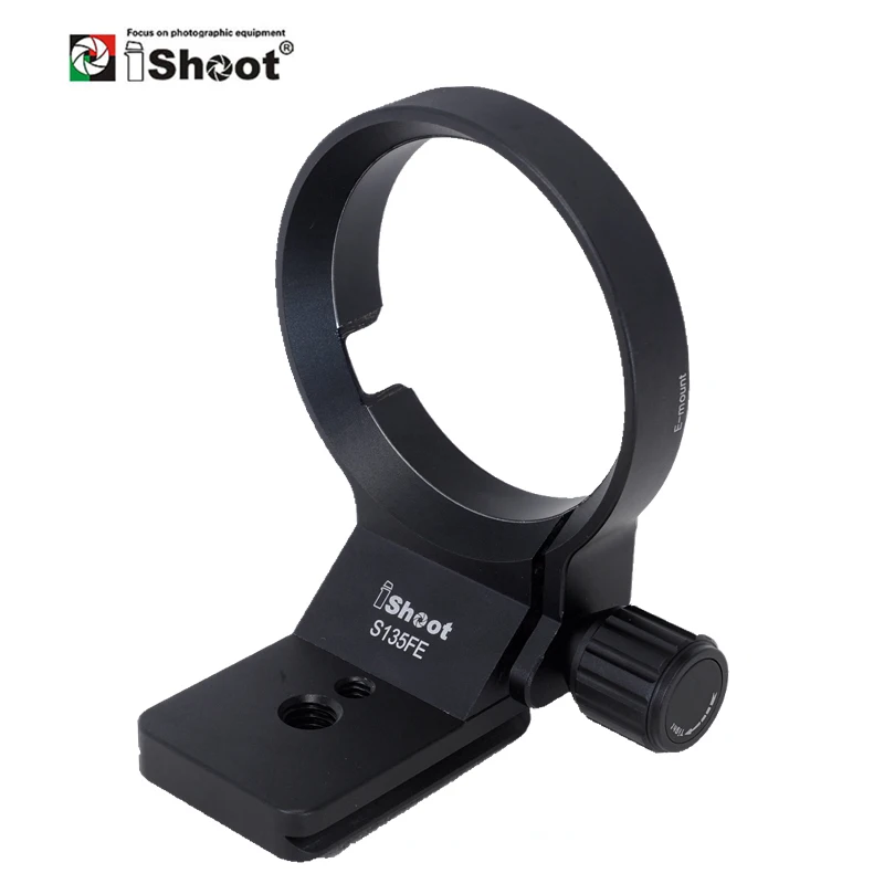 ishoot-objectif-collier-pied-avec-camera-plaque-qr-pour-sony-fe-135mm-f18-gm-sony-70-350-16-55mm-f28-g-trepied-anneau-de-montage-is-s135fe