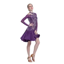 L-17255 Latin Performance Competition Dance Dress, New Adult Women's National Standard Friendship Custom Latin Dance Dress