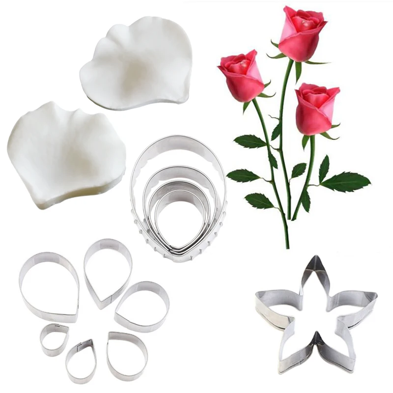 

Rose & Flower Petal Veiner Silicone Mold Fondant Moulds Cake Decorating Tools Chocolate Gumpaste,Sugarcraft Candy Forms CS202