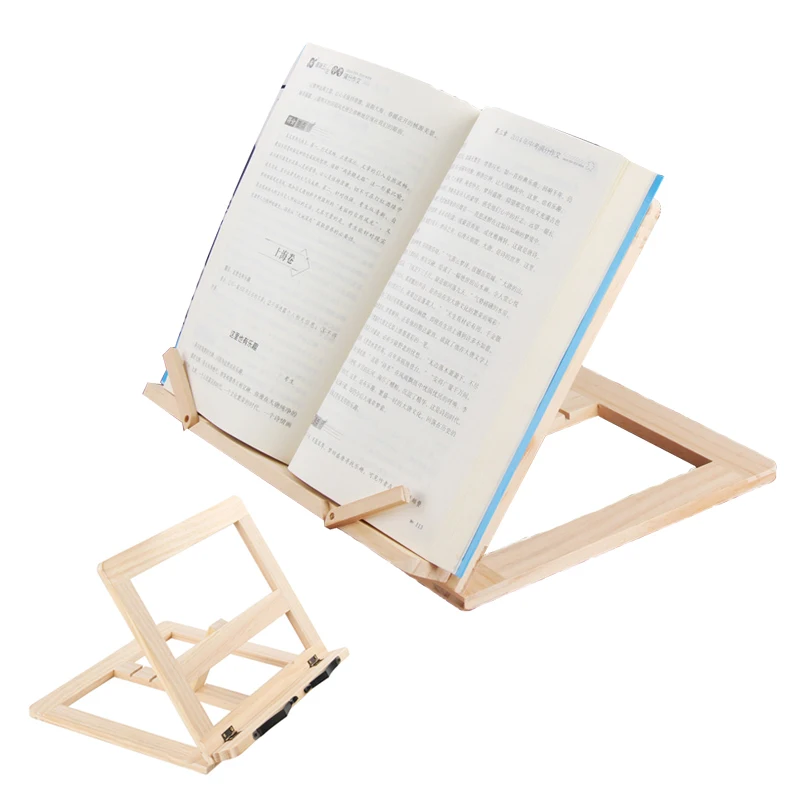 Wooden Children Reading Rack Notebook Stand Anti-myopia Book Shelf Music Stand Tablet PC Support For Home Office Use