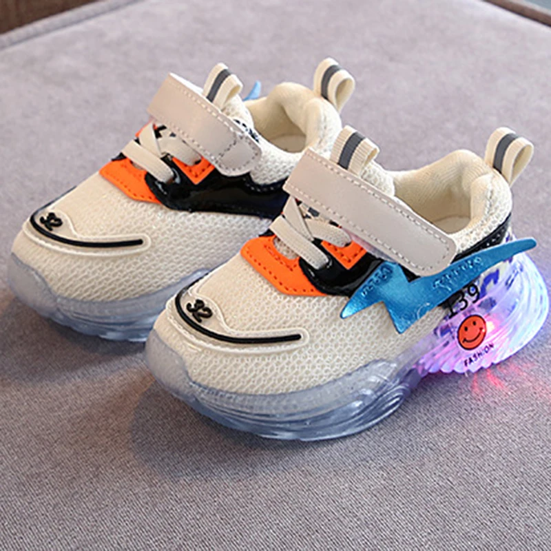 

2020 spring and autumn children's sports shoes boys and girls breathable mesh sports shoes baby soft bottom toddler shoes