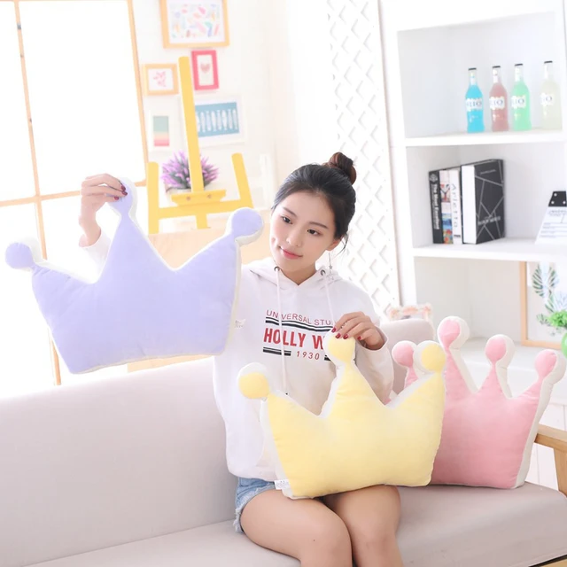 Almohada suave con forma de corona para bebe 100 de algodon de felpa para habitacion cojin sofa cama infantil regalo para nina AliExpress