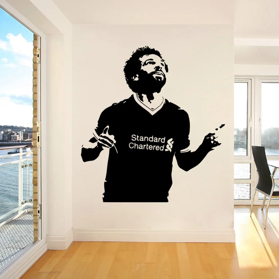 Wall Decal Soccer Player Vinyl Sticker Mural Liverpool Football Wallpaper Home Decor Boys Bedroom Art Poster Decoration M162