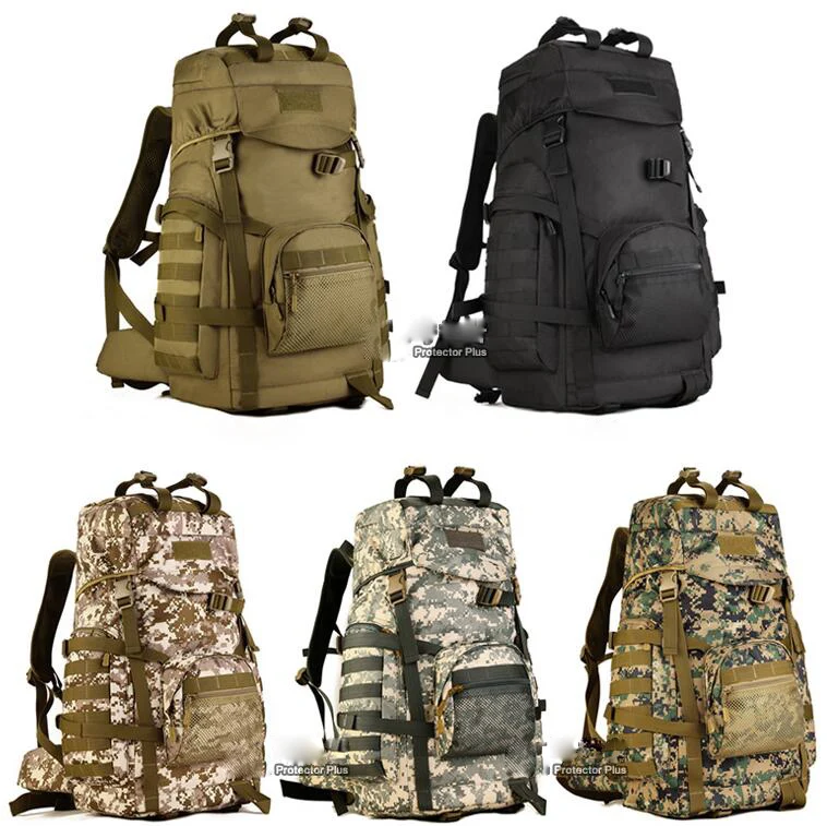 Rucksacks Cotton Nylon Mountain climbing Backpack 60L Waterproof Tactical backpack Sports Camping Fishing Hunting Bags