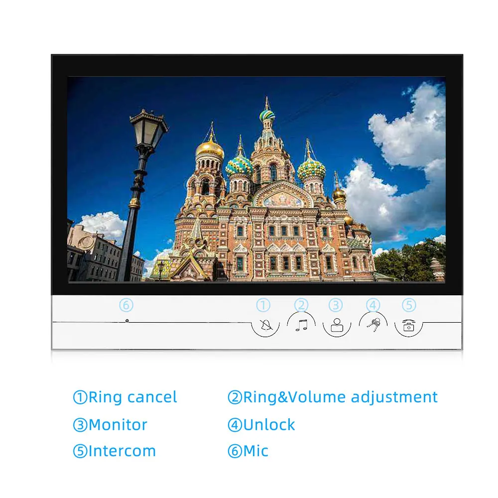 Kit de interfono de 9 pulgadas para el hogar, timbre para puerta, tarjeta inductiva, cámara con 2/3 monitores, sistemas de intercomunicación