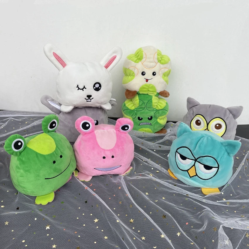 Juguete de peluche con tapa para niños, accesorios para el hogar de animales suaves, muñeca de animales lindos, regalos para bebés, juguete de peluche para niños, nuevo