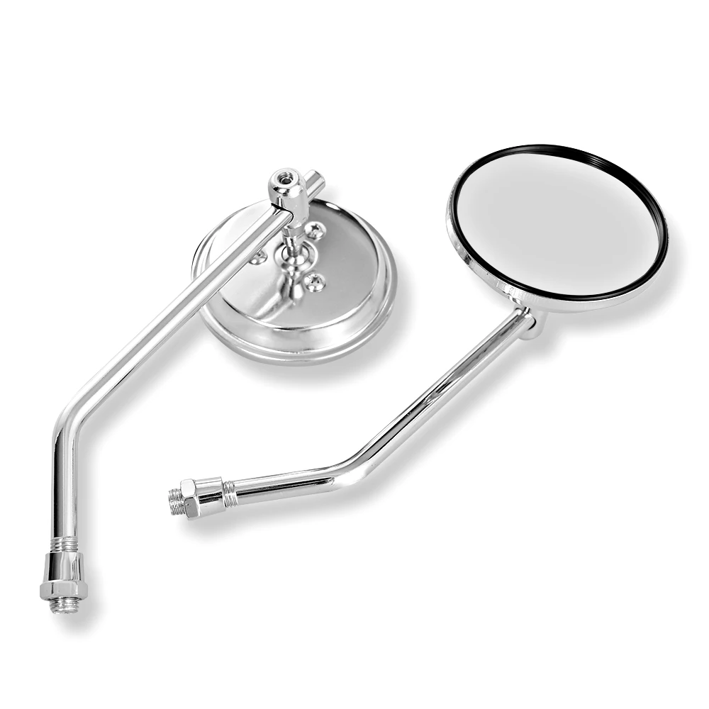 

Motorcycle Rearview Side Mirror with 8mm 10mm Screws Universal Round Retro Modified Motorbike Cafe Racer Rear view Mirrors