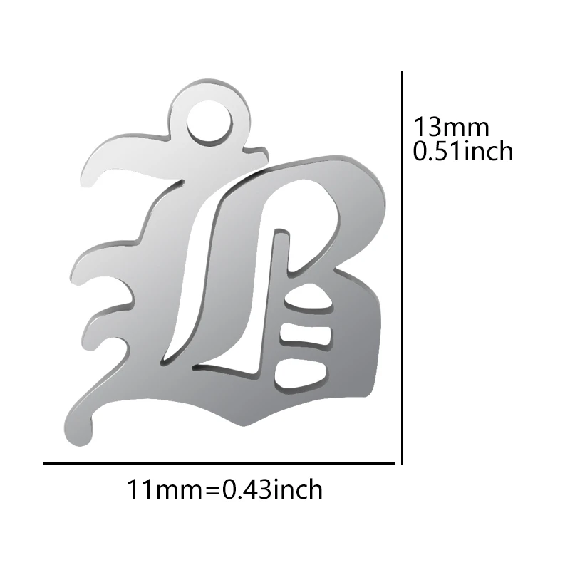 2pcs Stainless Steel Initial Necklace For Men Women Chain Old English Pendant 26 Letters Statement Necklaces Jewelry Couple Gift