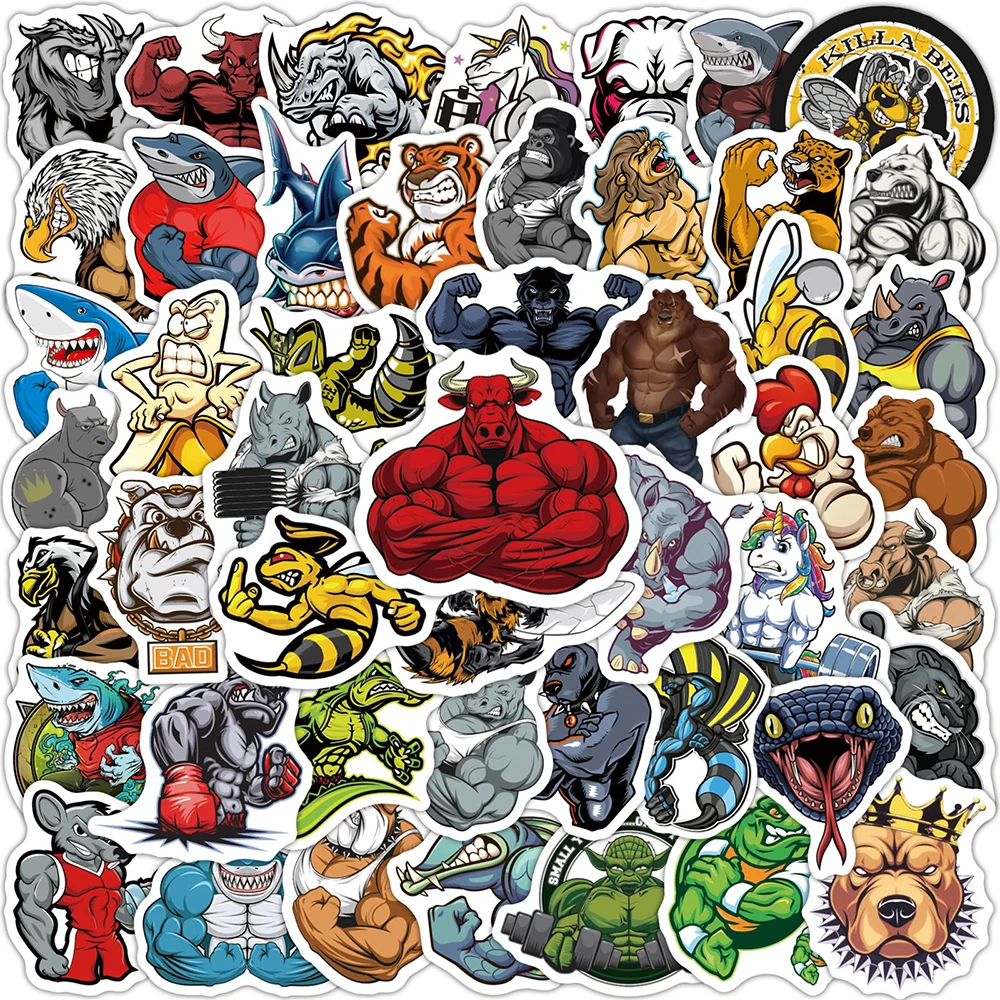 10/30/50PCS Cool Animal Stickers Car Motorcycle Travel Luggage Phone Guitar Fridge Laptop Waterproof Graffiti Sticker Kid Toys