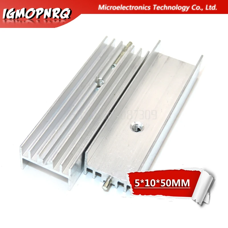 100pcs Aluminum Heatsink Radiator 15*10*50mm Transistor TO-220 With Needle hjxrhgal For Transistors TO220 white