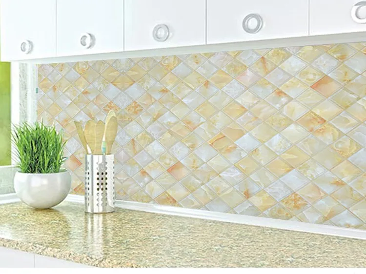 

Marble Stickers Waterproof PVC Self adhesive Wallpaper For Kitchen Cupboard Countertop Table Wall Stickers Home Decor