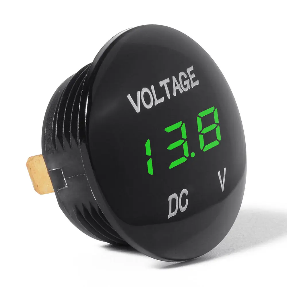 Waterproof Voltmeter Car Motorcycle LED Panel Digital Voltmeter Volt Voltage Meter Display Voltmeter 12V 24V 36V DC 5V-48V