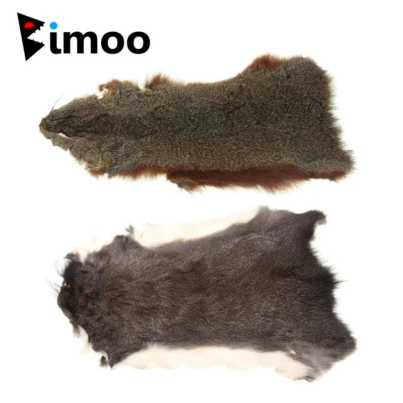 Bimoo 1pc Whole Squirrel Skin Fly Tying Hairs Furs Raw Dubbing Material for Tying Zonkers Streamers Matukas or Strip Nymphs