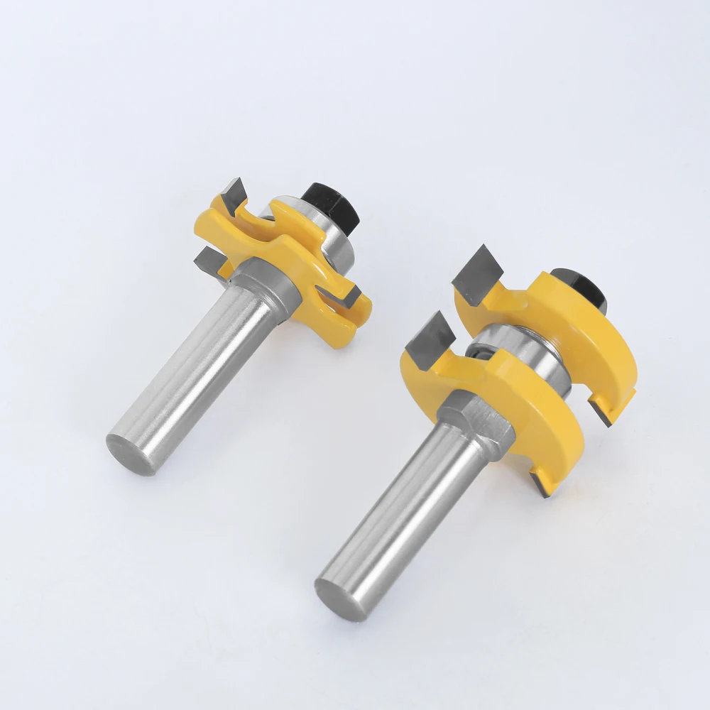 Imagem -03 - tipo Ajustável Haste Tenon Cutter Wood Bit t tipo Groove e Tongue Router Fresa para Carpintaria 12 mm Pol Pcs por Conjunto t